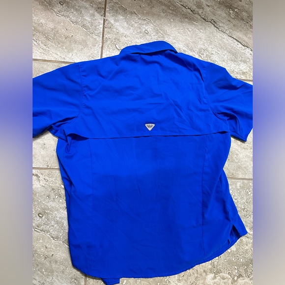 Columbia Women's Tamiami Short Sleeve Shirt-Blue - Picture 2 of 3